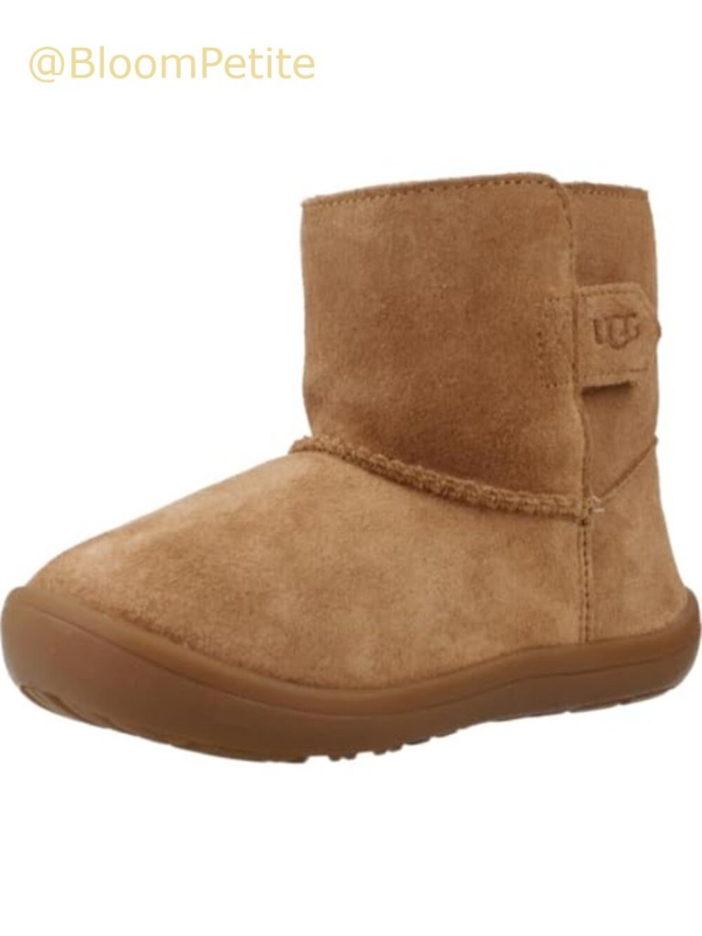 Kids Suede Ankle Bootie Hook-and-Loop Wool Lined Fall Boots